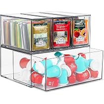 Organisateur De Comptoir En Acrylique Transparent Pour Sachets De Thé Et Sucre - Idéal Bar, Restaurant, Cuisine, Bureau - 14,6x8,1x6 Cm - 11
