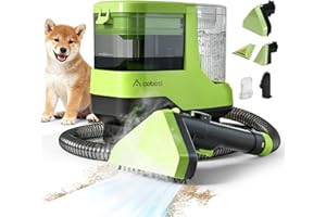 AAOBOSI Nettoyeur à vapeur pour tapis, 17 kPa, nettoyeur à vapeur avec fonction d'invite vocale, autonettoyant, 4 outils pour