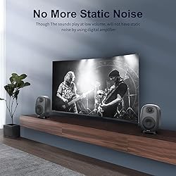BESTISAN Bookshelf Speakers, 60 Watt Powered Studio