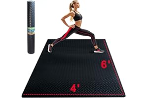 BIERBEAR 4ft x 6ft x 10mm Large Gym Flooring for Home Gym