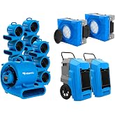 MOUNTO Water Damage Restoration Combo Package Deals (12xAir Mover, 2x Air Scrubber, 2x LGR Dehumidifiers)