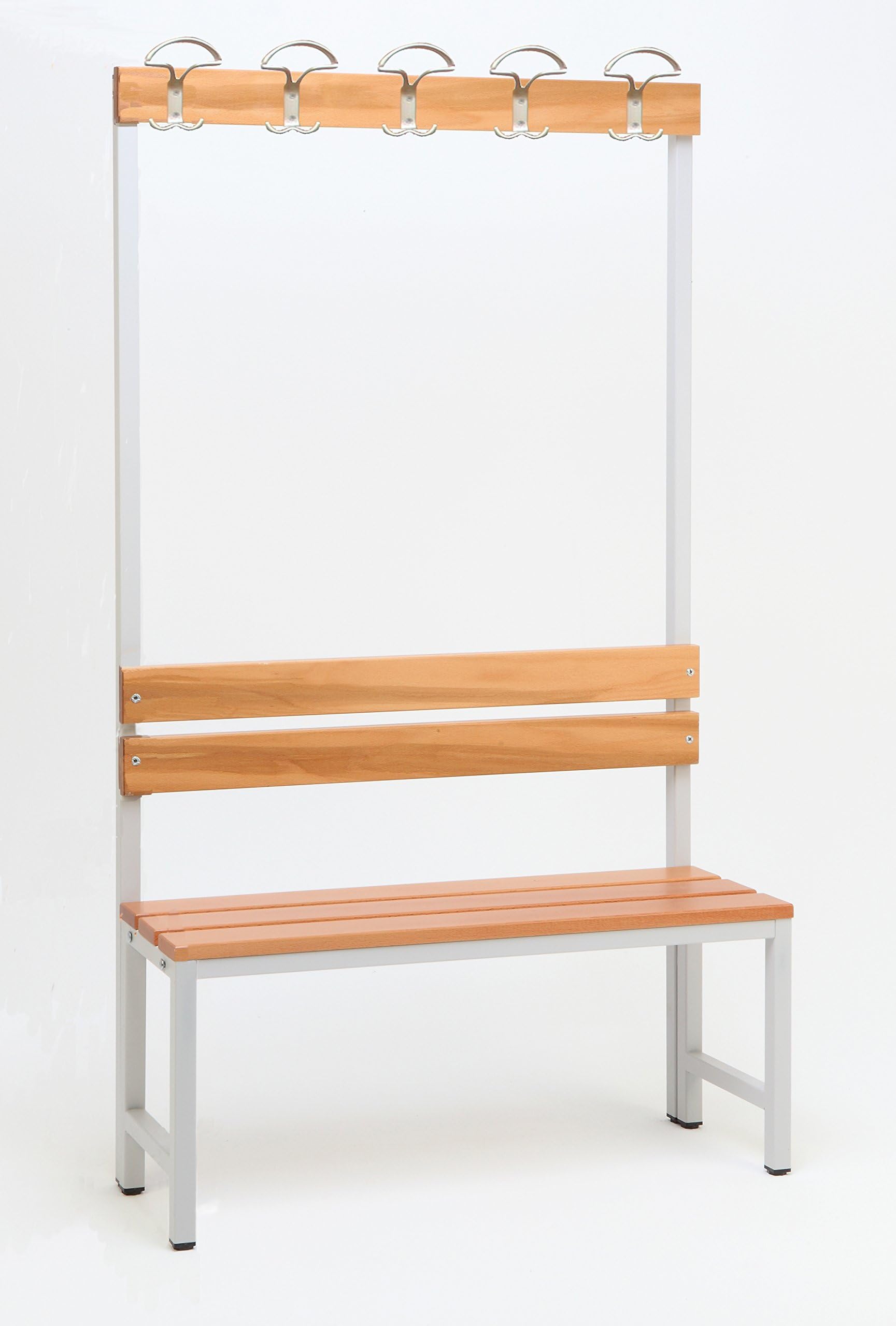 Locker Room Bench with back rest (1 sided), HxWxL: 170x100x30cm, Brand: Szagato