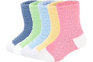 American Trends Kids Fuzzy Socks Toddler Girls Warm Socks Winter Cozy Fluffy Socks Christmas Slipper Socks