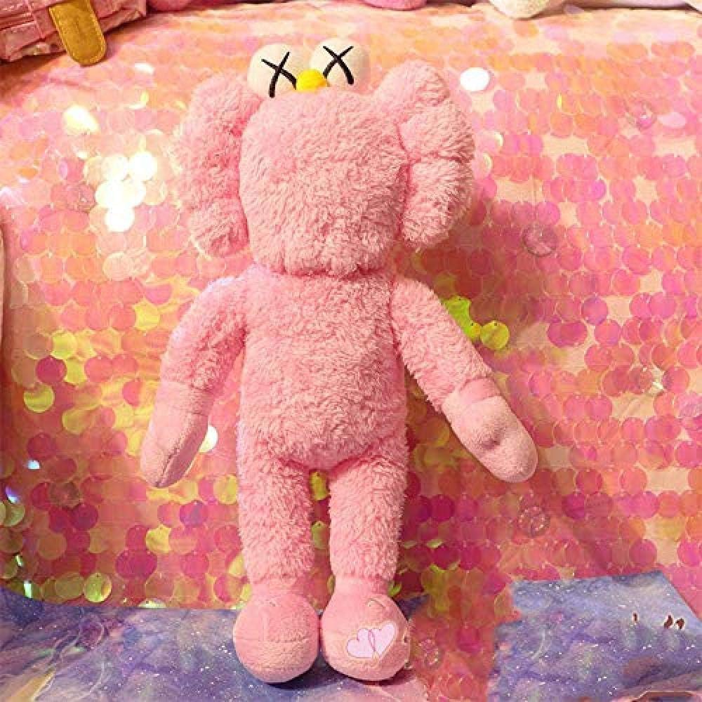 iddiaochan Plush Toy Kaws Dressed Plush Doll Kakao Throw Plush Pillow Ultra-Soft 31Cm Pink