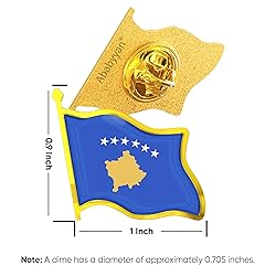 Kosovo Flag Lapel Pin - Enamel Metal National Badge