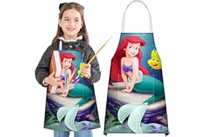 Akkya Kids Aprons for Cooking Toddler Chef Painting Apron with Pocket Baking Art Gardening Personalized Smock for Girls Boys