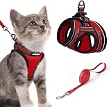 rabbitgoo Cat Harness and Leash Set, Extra Small, Reflective, Red, S