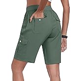 MoFiz Women's Hiking Shorts Athletic Outdoor Cargo Shorts for Women Quick Dry Running Summer Shorts with Pockets