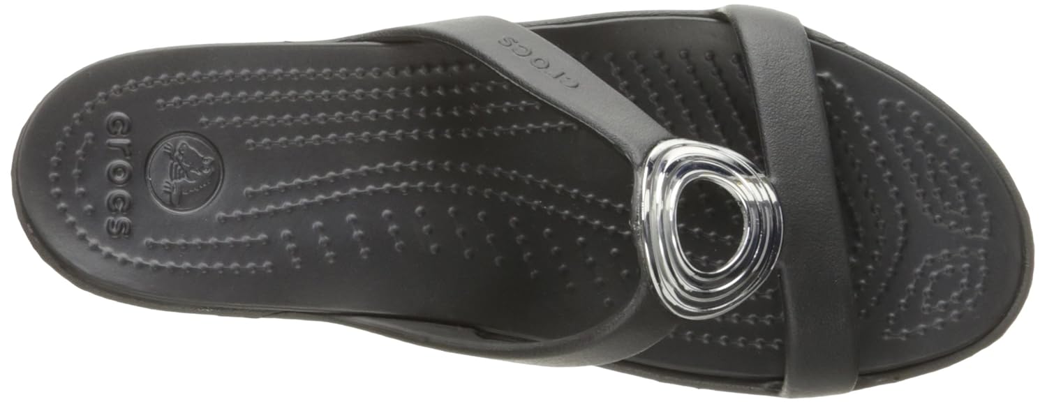 crocs women's sanrah beveled circle sandal