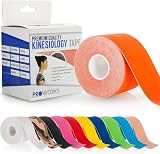 Proworks Kinesiology Tape 5m Roll Orange Elastic Muscle Support for Exercise