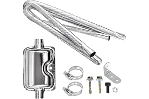 XXIMUIM 2.5CM/1in Inner Parking Air Heater Exhaust Pipe,300cm Stainless Steel Exhaust Pipe Parking Air Heater Fuel Tank Diesel Gas Vent Hose with Exhaust Muffler (300cm)