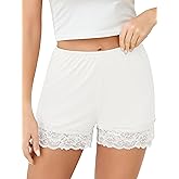Vlazom Women's Seamless Slip Shorts for Under Dresses Anti-Chafing Boyshorts Panties with Lace Trim,Smooth Cooling Underwear