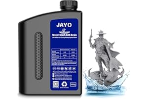 JAYO Water-Washable ABS-Like Resin Grey 2kg, 405nm UV-Curing 3D Printer Resin, High Toughness & Impact Resistance, Easy Water Rinse, Low Shrinkage, Compatible with LCD/DLP/SLA Printers
