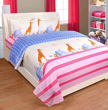 Bed Sheet Double With Pillow Cover King Size 3 Pc Bedding Set