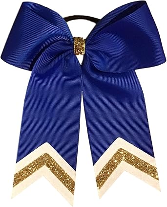 Amazon Com Glitter Tips 5 1 2 Royal Blue Sport Hair Bow With
