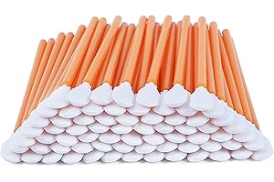 AAwipes Lab Polyester Swabs 6.3" (100 pcs, Orange, Length/Swab Head Width=160 mm/6.5 mm) Long Cleaning Swabs Multipurpose Pur