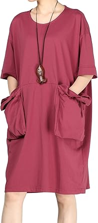 red t shirt dress amazon