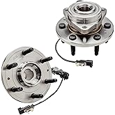 Detroit Axle - 4WD 2 Front Wheel Bearing Hubs for Chevy GMC Silverado Sierra 1500 Tahoe Suburban Yukon XL Cadillac Escalade E