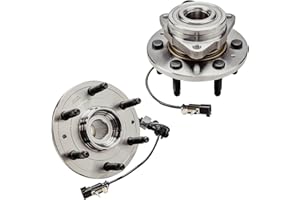 Detroit Axle - 4WD 2 Front Wheel Bearing Hubs for Chevy GMC Silverado Sierra 1500 Tahoe Suburban Yukon XL Cadillac Escalade E