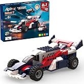 Apitor STEM Building Kit Toy 8-in-1 with Motors APP Guide for Kids Age 6-12 | Robot and Vehicle Models with High-Speed Motors and App-Guided Construction Toy Birthday Gift for 6 7 8 Year Old Boys