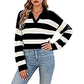 Womens Vintage Fair Isle Knit Sweater 2025 Fall Long Sleeve Crewneck Lightweight Pullover Top Sweaters