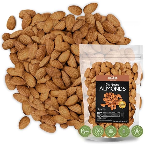 Gourmet Whole Almonds - Roasted, Unsalted By It's Delish (Kosher, USA)