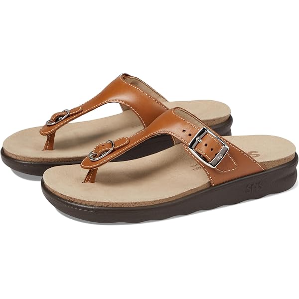 SAS Mens Encore Slide Sandals US 10 Wide Dark Brown Leather Comfort Men main image 3