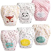 6 Pack Potty Training Pants for Boys Girls, Learning Designs Training Underwear Pants(3-4T)