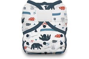Thirsties Duo Wrap Reusable Cloth Diaper Cover, Hook and Loop Closure, Adventure Trail Size Two (18-40 lbs)