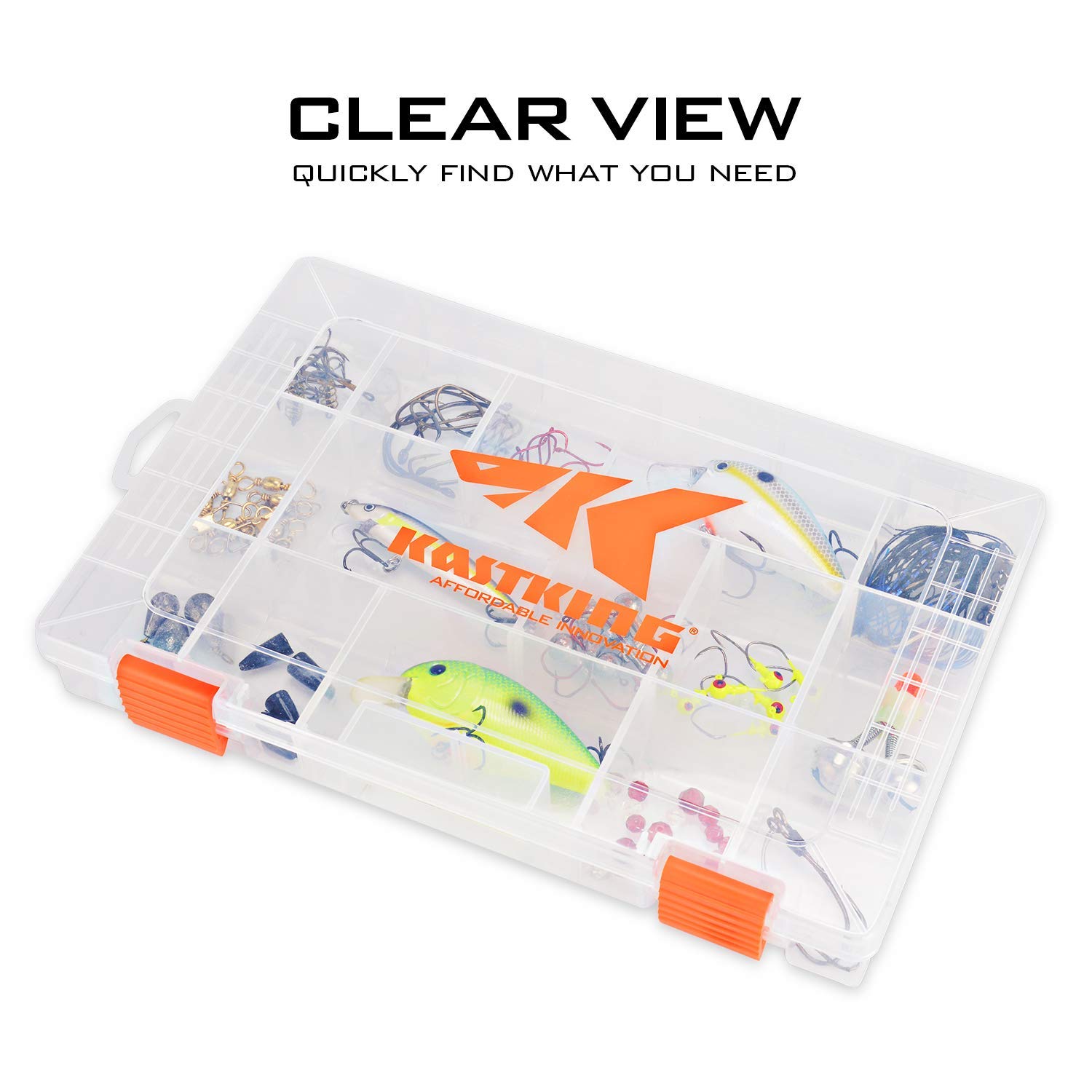 Kastking tackle boxes tool box plastic storage organizer box with removable dividers Clearance