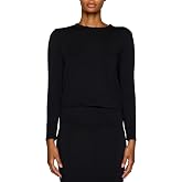 Bleusalt The Shorty Crew | Women's Cropped Classic Crewneck Long Sleeve Top | Soft Modal Luxury