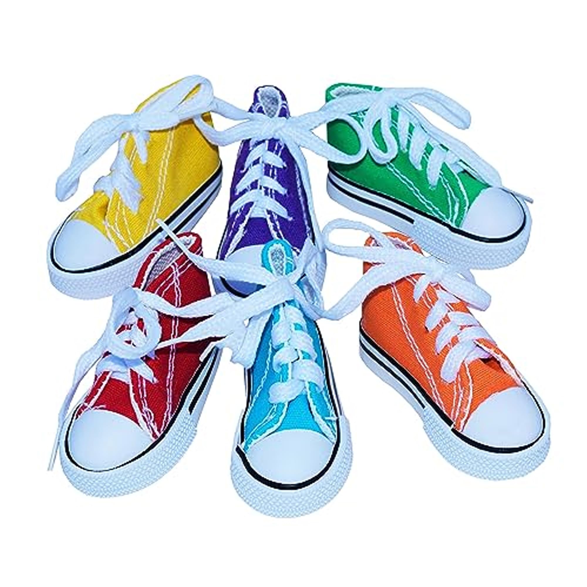 Photo 1 of Super Bird Creations SB1058 Sneakers Bird Foot Toy - Engaging, Chewable Rubber & Fabric, Perfect for Medium & Large Birds like Parrots, Parakeets Cockatiels -Colorful & Fun - 3”x1-1/2”x1-1/4” (4 Pack)