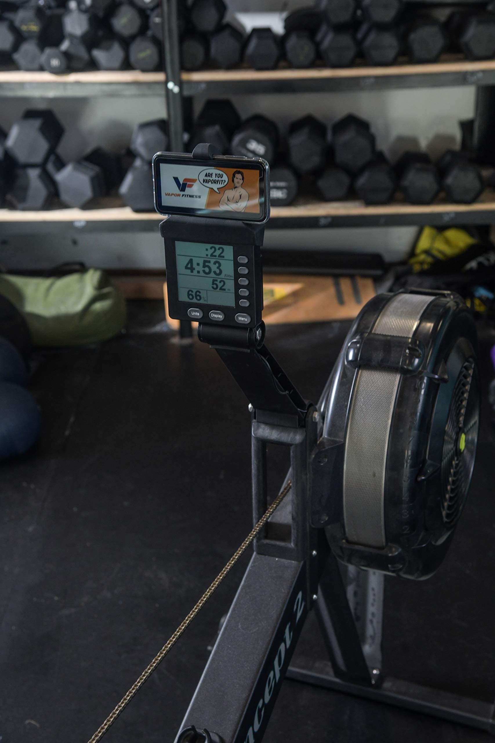 Phone Holder Made for PM5 Monitors of Concept 2 Rower, SkiErg and BikeErg - Silicone Smartphone Cradle Compatible with… - Image 4