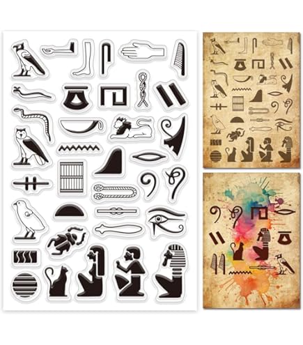 Amazon.com: Egyptian Hieroglyphics Rubber Stamp : Arts, Crafts
