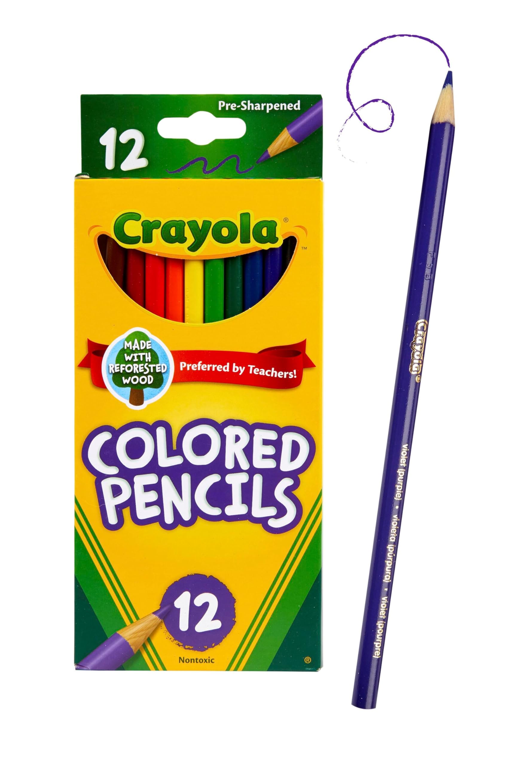 Crayola 68-4012 Colored Pencils, 12-Count, Assorted Colors (Pack of 6)