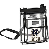 Logo Brands Gameday Clear Crossbody Bag - Stadium Approved, Adjustable Strap, Front Zipper Pocket