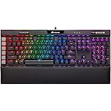 Corsair K95 RGB Platinum XT Mechanical Gaming Keyboard, Backlit RGB LED, CHERRY MX SPEED RGB Silver, Black (Renewed)