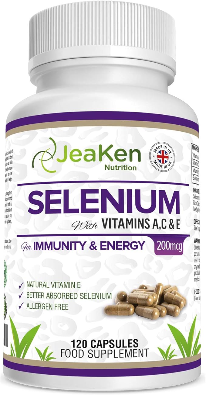 Selenium 200mcg Capsules by JeaKen Premium Selenium Supplement