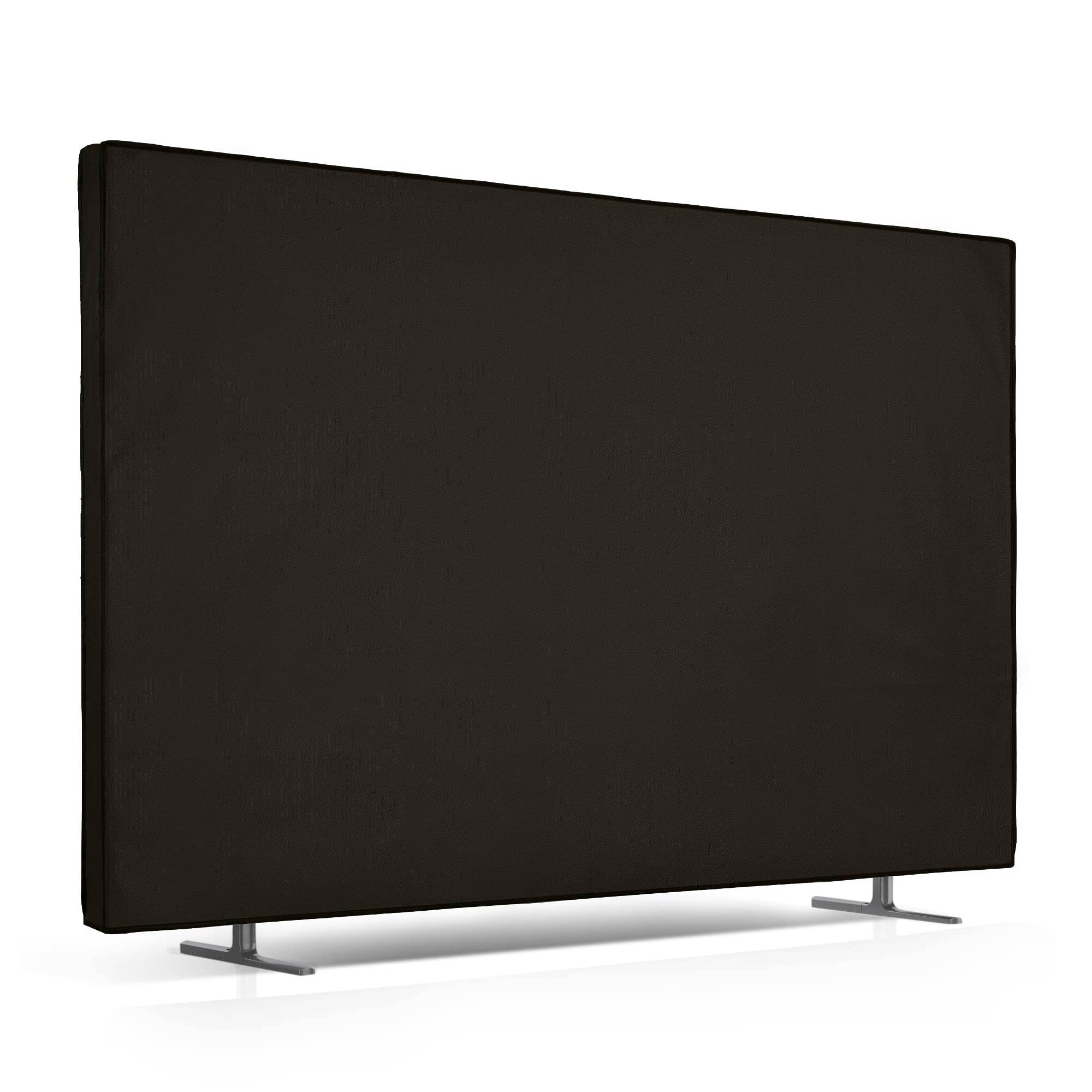 kwmobile Indoor 85" TV Cover – Television Dust Cover Screen Protector – TV Screen Dust Protection – Synthetic Fabric Black