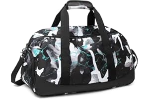 JIANYA Kids Overnight Duffle Bag Boys Sports Gym Bag with Shoe Compartment & Wet Pocket Teens Gymnastics Bag Carry On Weekender Travel Bag