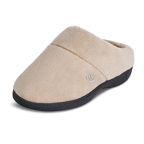 isotoner Women's Terry Clog Slippers: Non-Slip, Indoor/Outdoor, Non-Slip, Memory Foam, Machine Wash