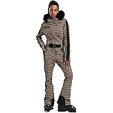 GSOU SNOW Womens Ski Suit One Piece Snowsuit Snowboard Slim Insulated Jumpsuit Jacket Waterproof Windproof for Outdoor Sports