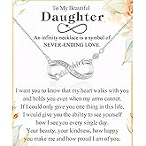 Infinity Mom Grandma Nana Sister Aunt Daughter Auntie Granddaughter Niece Necklace Gifts, Christmas Birthday Valentines Day Mothers Day Easter Graduation Back to School Gifts Stocking Stuffers Presents for Women Girls Her