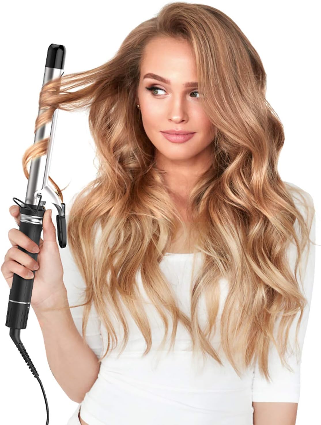Liberex Curling Iron Tongs 25mm Curl Wand Pro Curler Tools Set