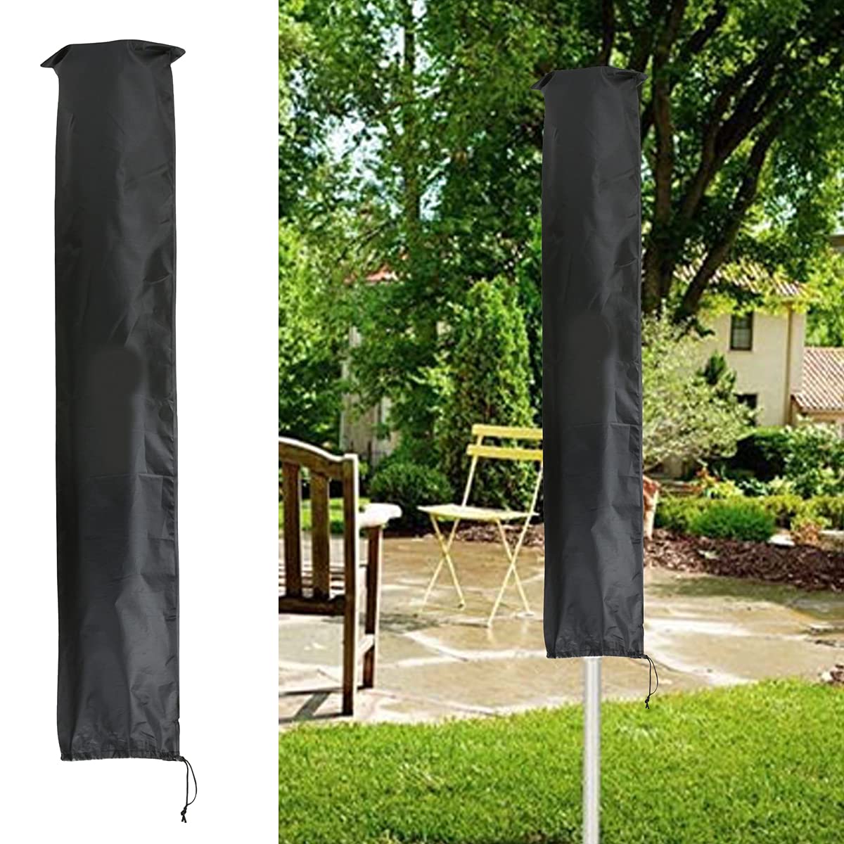 Almineez 50m Rotary Airer Washing Line Cover Waterproof Universal Fit | Garden Rotary Cover Can Be Used as Parasol Cover | Weather Resistant Protection | Oxford Fabric | Windproof Protective Cover
