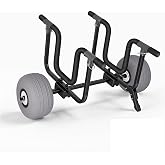 REEYAK Kayak Cart Dolly, Width-Adjustable for Carrying Kayaks Canoes on Sand All-Terrain