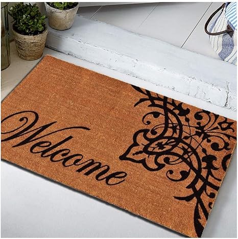 alfombra de la Sala Tapete de Bienvenida Impreso de Coco Coir con Forro