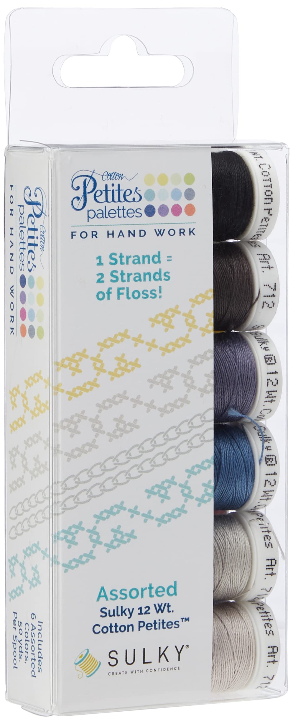 Sulky Cotton Sampler 12wt Petites-Black and Gray Assortment