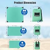 Odoland Outdoor Pocket Travel Blanket Beach Mat Waterproof Sand Proof 110x70 cm view 2