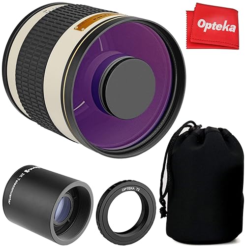 Opteka 500mm (with 2X- 1000mm) Telephoto Mirror Lens for